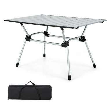 Aluminum portable best sale adjustable folding table